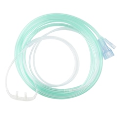 Med Vet International&nbsp;Dynarex Etco2 Nasal Sampling Cannula, 7' (2.1 M) Tubing w/Female Luer, Adult/Universal 02 Tubing Connector, 25/Case