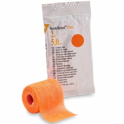 Med Vet International&nbsp;Cast Tape 3M Scotchcast Plus 2 inch X 12 Foot Fiberglass / Resin Bright Orange, 82002W, 10/Case