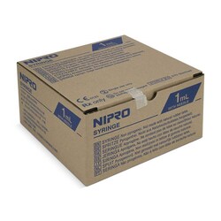 Med Vet International&nbsp;Nipro Tuberculin Syringe & Needle, 1mL, Luer Slip, 27g X 1/2