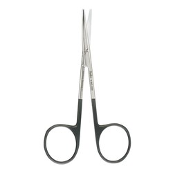 Med Vet International&nbsp;Miltex Metzenbaum Scissors, Supercut, Curved, Delicate, One Serrated Blade, German, 4.5in, 5-Sc-284