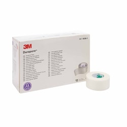 Med Vet International Medical Tape 3M Durapore White 1 inch X 10 Yard Silk-Like Cloth Nonsterile, 1538-1, Each