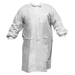 Med Vet International&nbsp;Unisex Lab Coat, Knee Length, White, 3Xl, Each