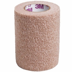 Med Vet International Cohesive Bandage 3M Coban Lf 3 inch X 5 Yard Self-Adherent Closure Tan Nonsterile Standard Compression, 2083, Each