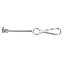 Med Vet International Miltex Volkman Retractor, 8.5in 4 Prongs, Blunt, Ring Handle, German, 11-542