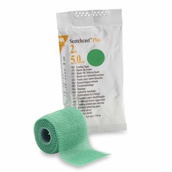 Med Vet International Cast Tape 3M Scotchcast Plus 2 inch X 12 Foot Fiberglass / Resin Green, 82002g, Each