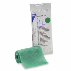 Med Vet International Cast Tape 3M Scotchcast Plus 4 inch X 12 Foot Fiberglass / Resin Green, 82004g, 10/Box