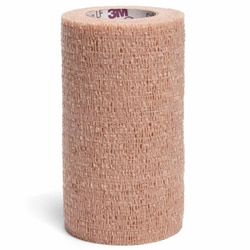Med Vet International Cohesive Bandage 3M Coban Lf 4 inch X 5 Yard Self-Adherent Closure Tan Nonsterile Standard Compression, 2084, Each