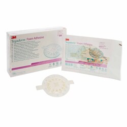 Med Vet International Foam Dressing 3M Tegaderm High Performance 4 X 4-1/2 inch With Border Film Backing Acrylic Adhesive Oval Sterile, 90611, Each