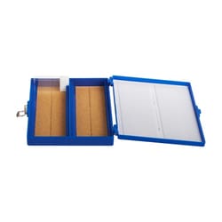 Med Vet International&nbsp;Heathrow Hs15994A, 100-Place Slide Box, Blue, Cork, Each