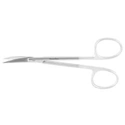 Med Vet International&nbsp;Miltex Meisterhand Iris Scissors, Tungsten Carbide, Curved, Fine, Sharp Points, German, 4.5in, Mh5-306Tc