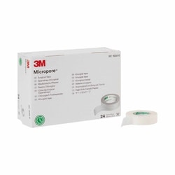 Med Vet International 3M Micropore Medical Tape, White, 1/2 inch X 10 Yard, Paper, Nonsterile, 1530-0, 240/Case