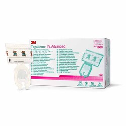 Med Vet International IV Dressing 3M Tegaderm Film 1-1/2 X 1-3/4 inch Sterile, 1680, 100/Box