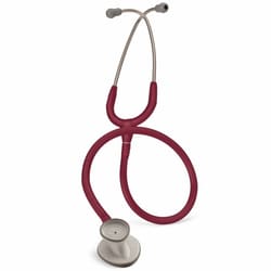 Med Vet International General Exam Stethoscope 3M Littmann Lightweight Ii S.E. Burgundy 1-Tube 28 inch Tube Double Sided Chestpiece, 2451, Each