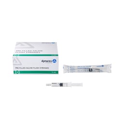 Med Vet International Dynarex Pre-Filled Saline Flush Syringe, 5mL, 480/Case