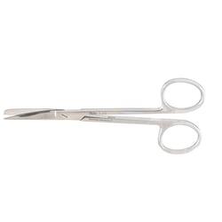 Med Vet International&nbsp;Miltex Wagner Plastic Surgery Scissors, Curved, Serrated Blade, Sharp/Blunt, 4.75in, 5-278