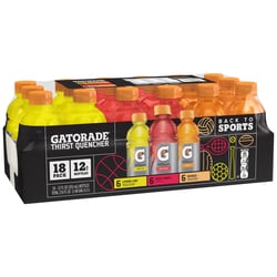 MSC&nbsp;Gatorade Sports Drink, Assorted Flavors, Ready-to-Drink, 12 oz, 18-Pack