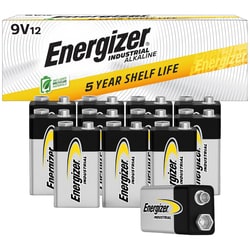 MSC&nbsp;Energizer Standard Battery, 9V, Alkaline, Miniature Snap Terminal, 6LR61