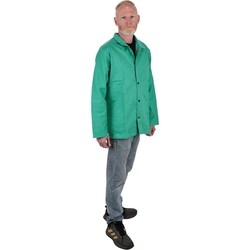 MSC&nbsp;PRO-SAFE Jacket, X-Large, Cotton, Flame-Resistant, Green