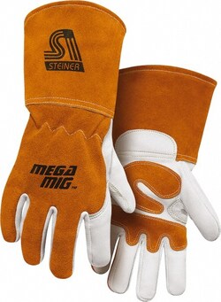 MSC&nbsp;Steiner Welding Gloves, Goatskin Leather, Large, MIG, 12 inch