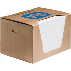 MSC&nbsp;New Pig Sorbent Pads, Oil Only, Heavy Weight, 20 x 15 in, Perforated