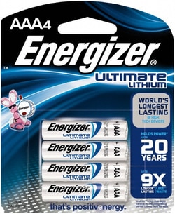 MSC&nbsp;Energizer Battery, Lithium/Iron Disulfide, AAA, 1.5 V, 1200 mAh