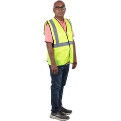 MSC&nbsp;PRO-SAFE High Visibility Vest, ANSI Class 2, Mesh, Yellow, Small/Medium