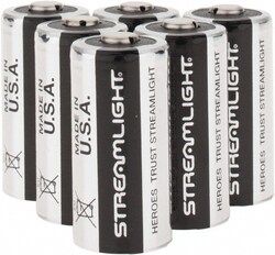 MSC&nbsp;Streamlight Battery, CR123A, Lithium-ion, 3V, 6-Pack
