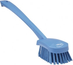 MSC&nbsp;Vikan Washing Brush, Long Handle, Stiff, Polyester Bristle, Purple