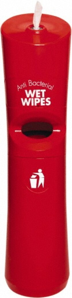 MSC&nbsp;Addgards Manual Wipe Dispenser, Red, Polyethylene, Free Standing