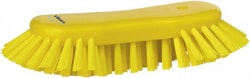 MSC&nbsp;Vikan Hand Brush, Extra-Large, Extra Stiff, 9.8 in, Yellow