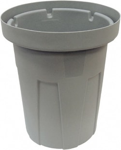 MSC&nbsp;Cortech USA Trash Can, 20 gal, Flame Retardant, Gray