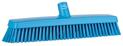 MSC&nbsp;Vikan Push Broom, 16.5 in, Soft/Stiff, Blue