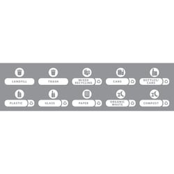 MSC&nbsp;Rubbermaid Commercial Products Paper Decal, Resin, 9.5 x 5.7 in, White