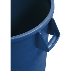 MSC&nbsp;Carlisle Recycle Container, Round, 32 Gallon, Polyethylene, Blue