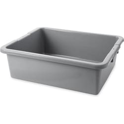 MSC&nbsp;Rubbermaid Storage Tote, Polyethylene, 7.6 Gal, Nesting, Gray