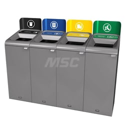 MSC&nbsp;Rubbermaid Trash Can Decal, Organic Waste Message, Text on Color, Green, Indoor & Outdoor