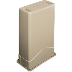 MSC&nbsp;Carlisle TrimLine Rectangle Waste Container, 23 Gallon, Polyethylene, Beige