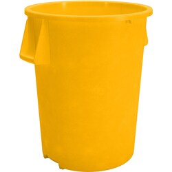 MSC&nbsp;Carlisle Waste Bin Trash Container, 44 Gallon, Polyethylene, Yellow, NSF 2 & 21 Certified