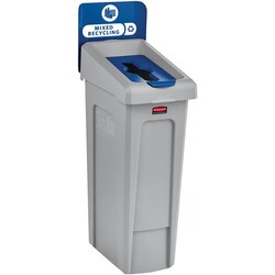 MSC&nbsp;TerraCycle Recycling Container, 18 gal, Rectangle, Plastic, Green & White