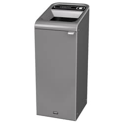 MSC&nbsp;Rubbermaid Waste Container, 15 Gallon, Steel, Gray, Landfill