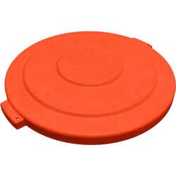 MSC&nbsp;Carlisle Trash Container Lid, Flat, 20 gal, HDPE, Orange