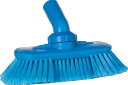 MSC&nbsp;Vikan Washing Brush, Angle Adjustment, Waterfed, 240 mm, Soft/Split, Blue