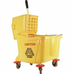MSC&nbsp;Osborn Mop Bucket & Wringer, 35 Qt, Yellow
