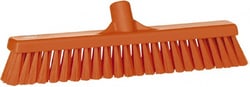 MSC&nbsp;Vikan Broom, Soft, Orange, Polyester, Polypropylene, 410 mm