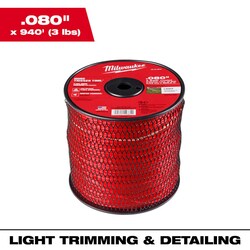 MSC&nbsp;Milwaukee Tool Twisted Trimmer Line, Nylon, 0.105 in, 920 ft