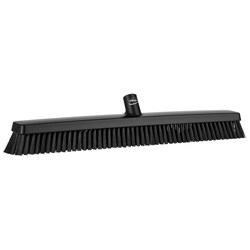 MSC&nbsp;Vikan Push Broom Head, Heavy-Duty, 16.5 in, Soft/Stiff Bristles, White
