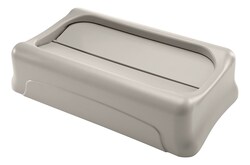 MSC&nbsp;Rubbermaid Slim Jim Swing Lid, Green, High-density polyethylene, Rectangle