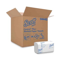 MSC&nbsp;Scott Slimfold Paper Towels, 1-Ply, 7.5 x 11.6 inch, White
