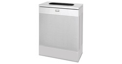 MSC&nbsp;Rubbermaid Commercial Products Silhouettes Square Open Top, 20 Gallon, Stainless Steel