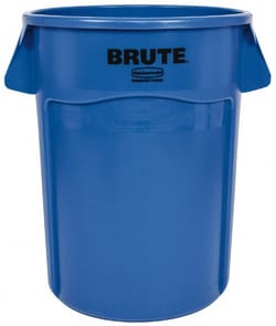 MSC&nbsp;Rubbermaid Trash Can, 33 gal, Round, Metal